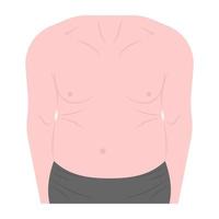 Back fat editable trendy flat vector showing body part