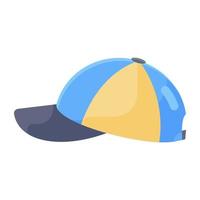 An icon design of p cap, flat vector of sports accessory