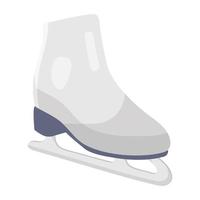 icono plano moderno de patines de hielo vector