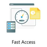 Icon of fast access in flat gradient conceptual design vector