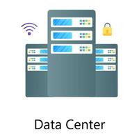 Datacenter conceptual icon in gradient editable style vector