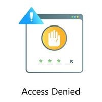 gradient conceptual icon of access denied, editable design vector