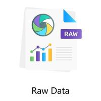 Raw data icon design, trendy flat editable vector