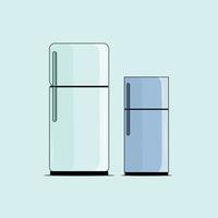 illustration of a fridge in cartoon vector drawing