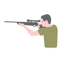 Shooter in trendy customized vector showing avatar with gun