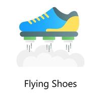 Futuristic technology device, flat gradient vector of flying shoes