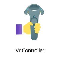 joystick de tecnología de juegos, vector de gradiente plano del controlador vr