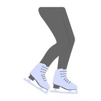 Ice skating in editable flat vector, vector