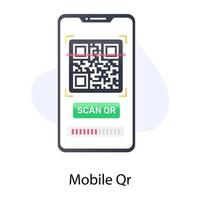 código qr, vector de código de barras matriz