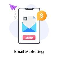 Vector design of email marketing, email promotion