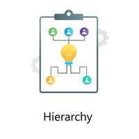 Editable vector of hierarchy report, gradient vector