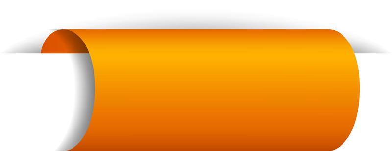 Orange banner design on white background