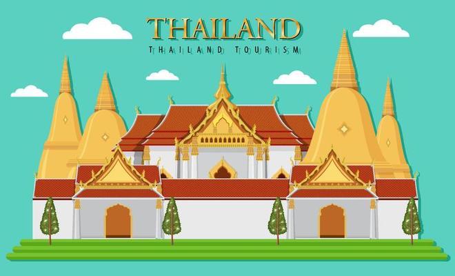 Thailand iconic tourism attraction background