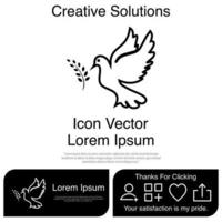 Dove Icon Vector EPS 10