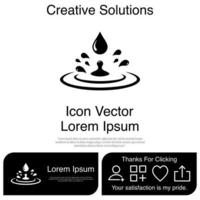 gota agua icono vector eps 10