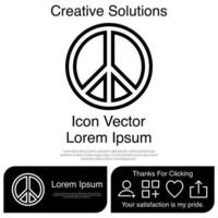 Peace Icon Vector EPS 10