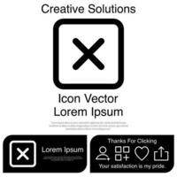 X Button icon Vector EPS 10