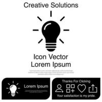 Bulb Lamp Icon Vector EPS 10