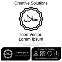 icono halal eps vectoriales 10 vector