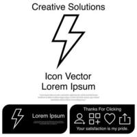 rayo luz marca icono vector eps 10