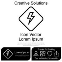 Lightning Light Mark icon Vector EPS 10