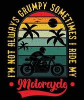 Monto mi diseño de camiseta de motocicleta para amantes de las motocicletas. vector