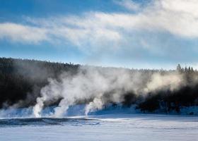 Winter scenery from Yellowstone National Park. photo