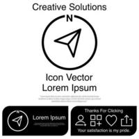 Compass Point Icon Vector EPS 10