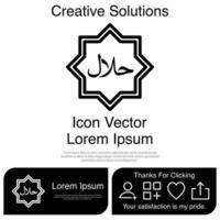 icono halal eps vectoriales 10 vector
