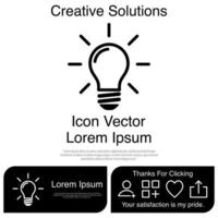 Bulb Lamp Icon Vector EPS 10