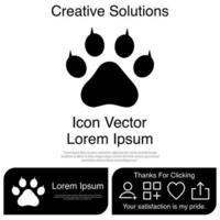 Animal Paw Icon Vector EPS 10