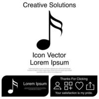 icono de nota musical eps vectoriales 10 vector