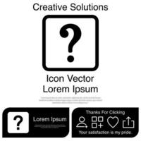 Question Mark Icon Vector EPS 10