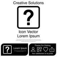 Question Mark Icon Vector EPS 10