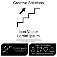 Stairs Up Icon Vector EPS 10