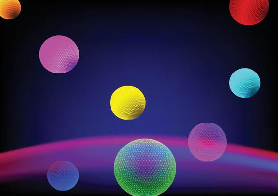 Abstract ball circle glowing planet global space technology background wallpaper vector illustration EPS10