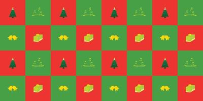Merry Christmas bright fabric textile bell gift tree element paper template pattern seamless abstract background wallpaper vector illustration EPS