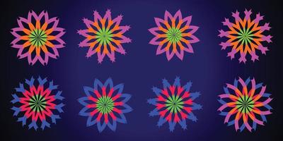 estrellas flores copos de nieve icono objeto elemento aislado resumen antecedentes vector ilustración eps10 07222021