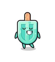 popsicles cartoon illustration with a shy expression vector