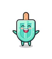 happy baby popsicles cartoon character vector