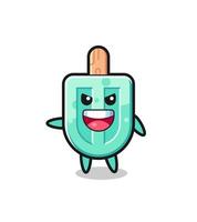 popsicles cartoon with very excited pose vector