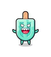 illustration of evil popsicles mascot character vector