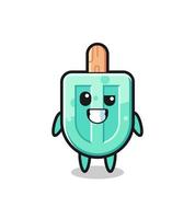 cute popsicles mascot with an optimistic face vector