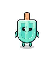 popsicles cartoon with an arrogant expression vector