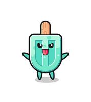 naughty popsicles character in mocking pose vector