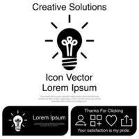 Bulb Lamp Icon Vector EPS 10