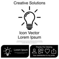 Bulb Lamp Icon Vector EPS 10