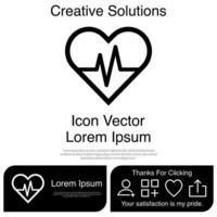 Pulse Heartbeat Icon Vector EPS 10