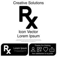 icono de signo rx eps vectoriales 10 vector