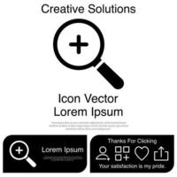 zoom, icono, vector, eps, 10 vector